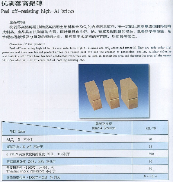 抗剥落高铝砖